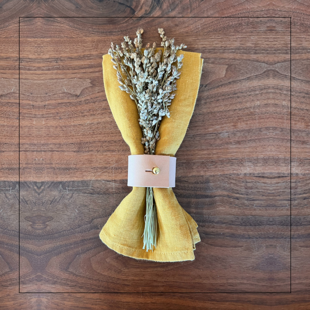 Mustard Linen Napkin Set