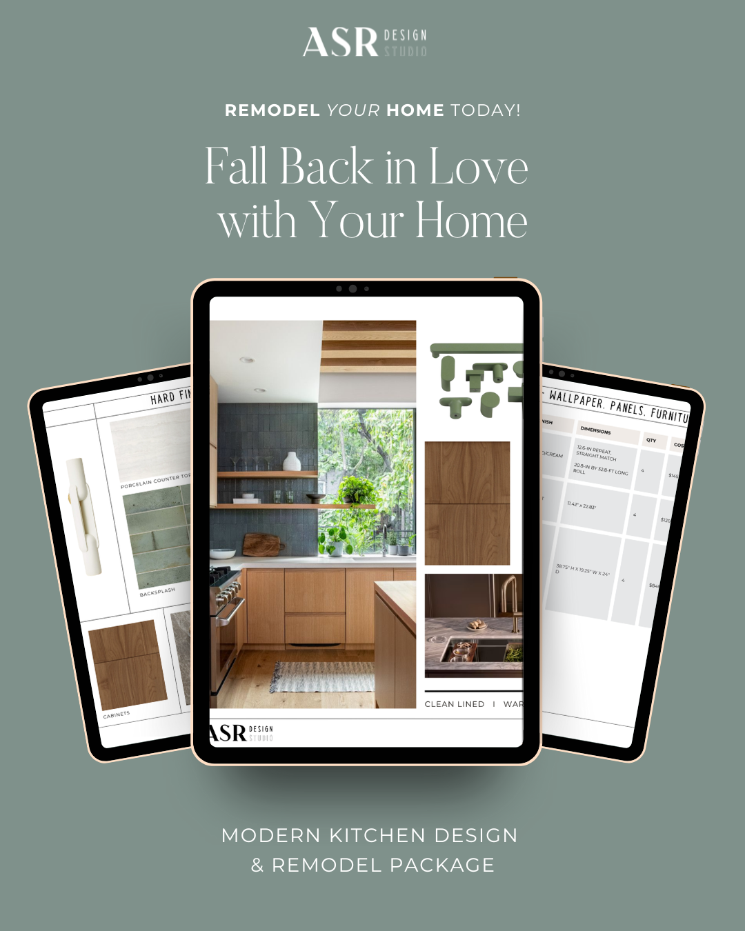 Mid-Century Modern Kitchen Design & Remodel Package (Digital Product)