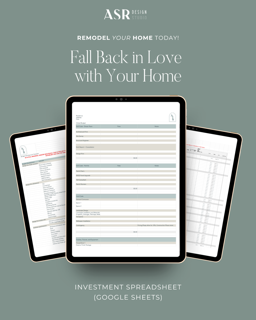 Investment Spreedsheet (Digital Product)