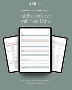 Investment Spreedsheet (Digital Product)