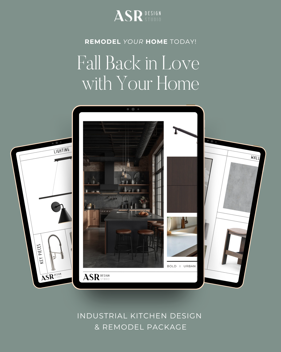 Industrial Kitchen Design & Remodel Package (Digital Product)