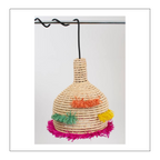 Multicolored Fringed Lamp Pendant