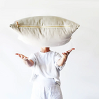 Cozy Oatmeal Linen Pillow