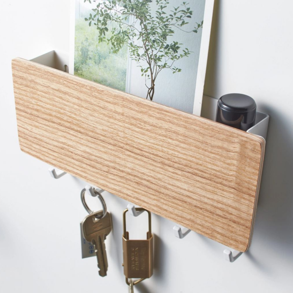 Rin Magnetic Key Holder - Steel + Wood